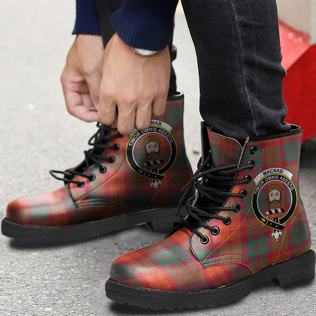 MacNab Ancient Tartan Crest Leather Boots