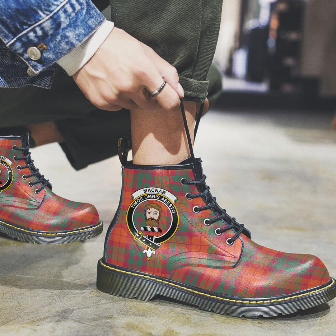 MacNab Ancient Tartan Crest Leather Boots