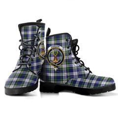 Gordon Dress Modern Tartan Crest Leather Boots