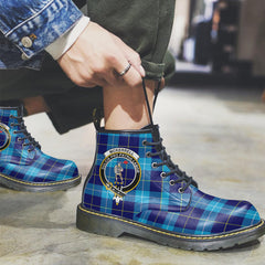McKerrell Tartan Crest Leather Boots