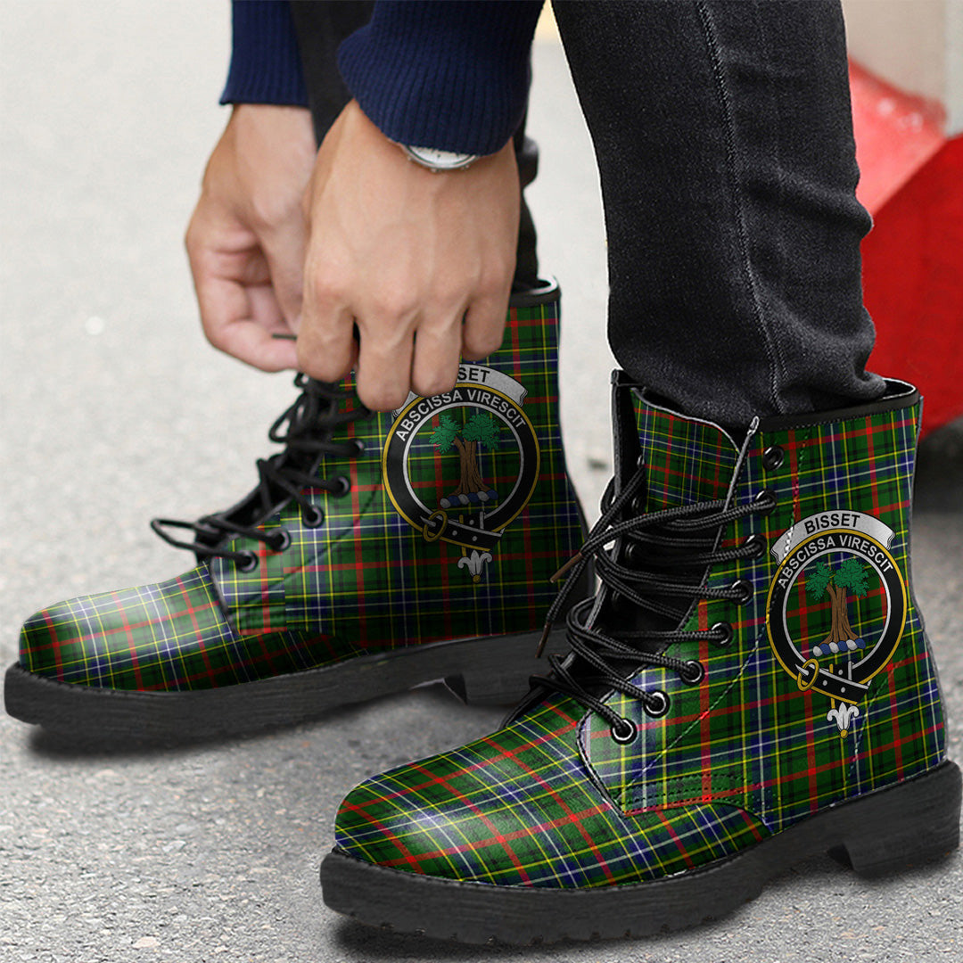 Bisset Tartan Crest Leather Boots