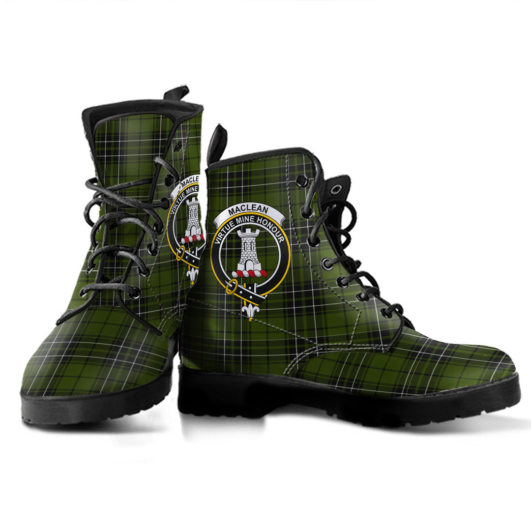 MacLean Hunting Tartan Crest Leather Boots