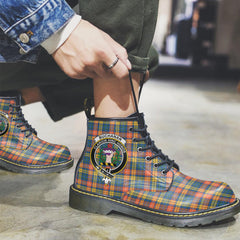 Buchanan Ancient Tartan Crest Leather Boots