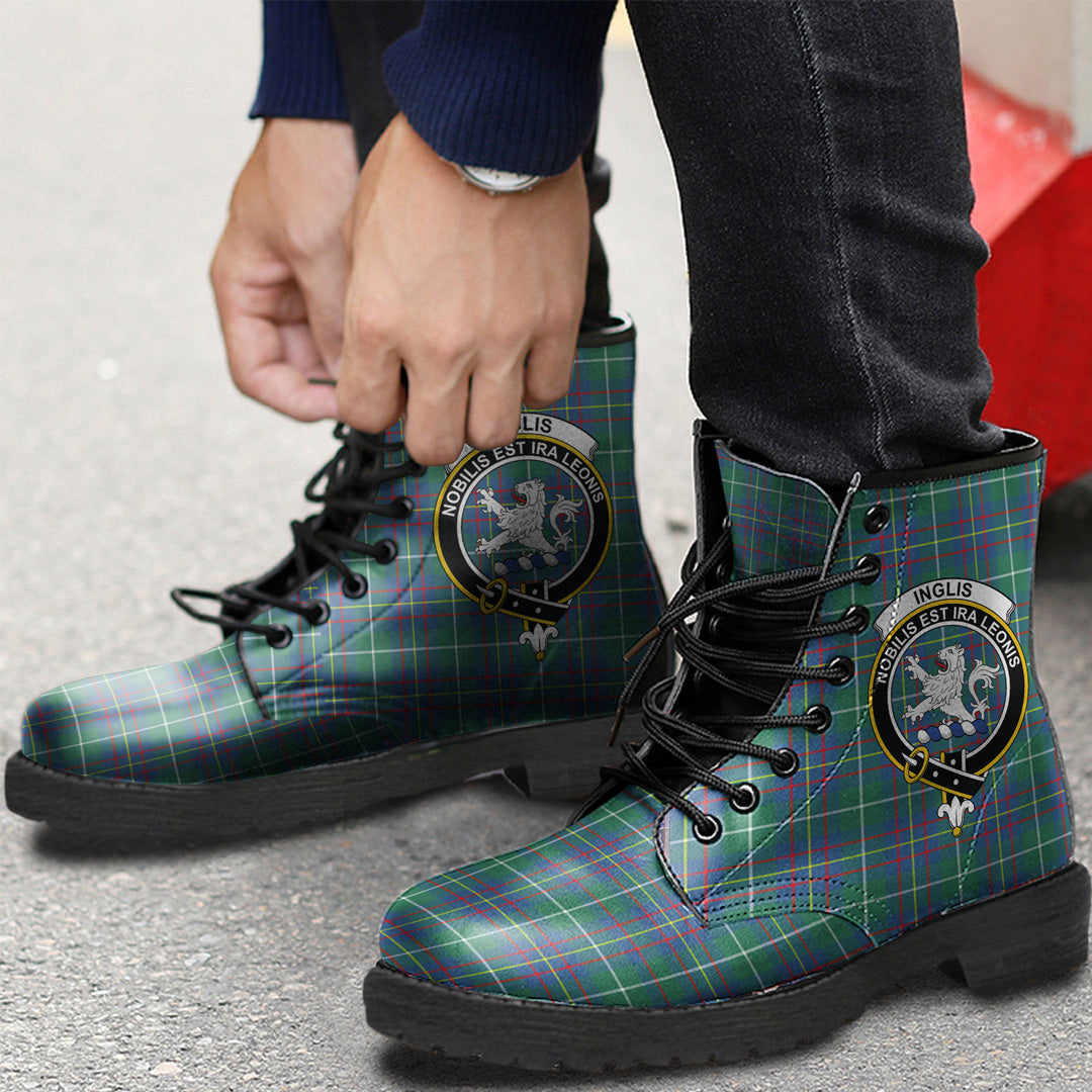 Inglis Ancient Tartan Crest Leather Boots