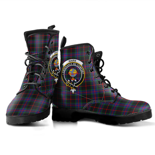 Nairn Tartan Crest Leather Boots