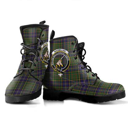 MacMillan Hunting Modern Tartan Crest Leather Boots