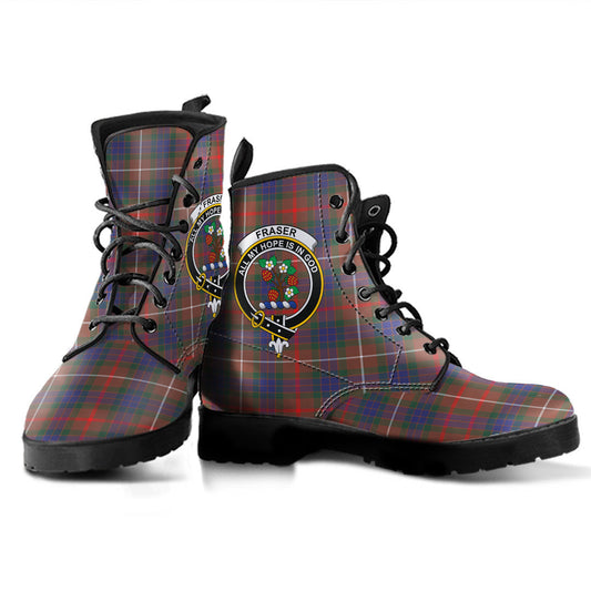 Fraser Hunting Modern Tartan Crest Leather Boots