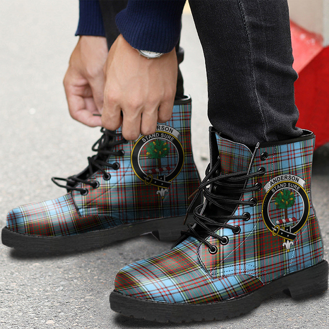 Anderson Ancient Tartan Crest Leather Boots