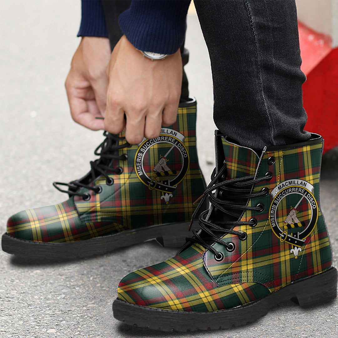 MacMillan Old Modern Tartan Crest Leather Boots