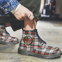 MacDuff Dress Modern Tartan Crest Leather Boots
