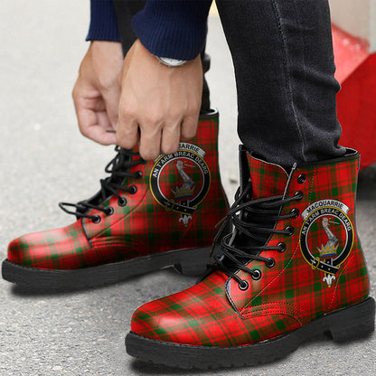 MacQuarrie Modern Tartan Crest Leather Boots