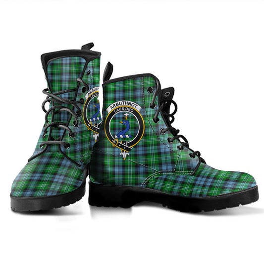 Arbuthnot Ancient Tartan Crest Leather Boots