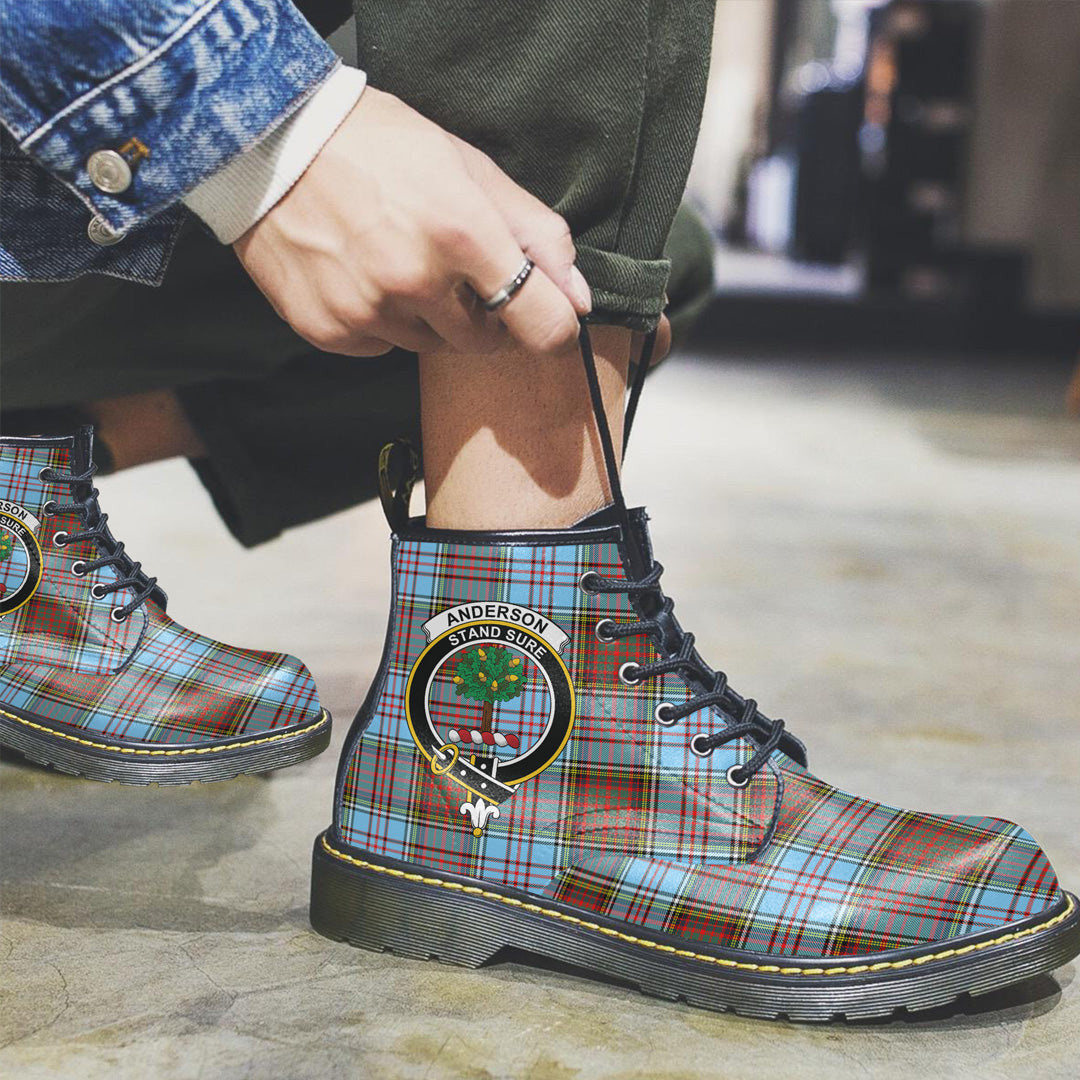 Anderson Ancient Tartan Crest Leather Boots