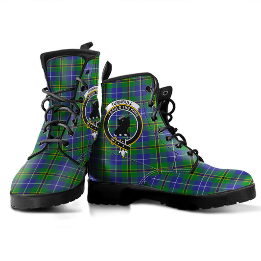 Turnbull Hunting Tartan Crest Leather Boots