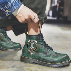 MacLean Hunting Ancient Tartan Crest Leather Boots