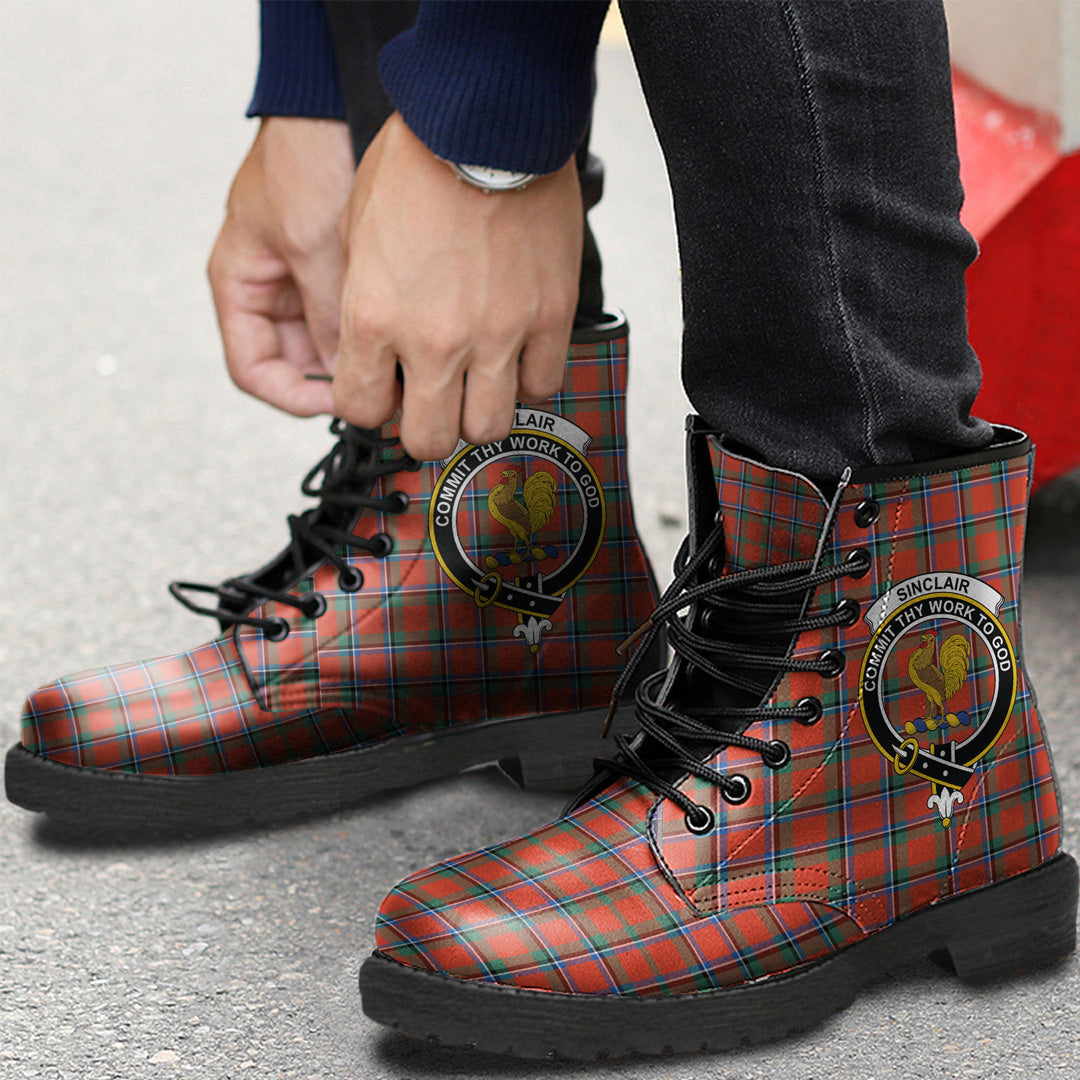 Sinclair Ancient Tartan Crest Leather Boots