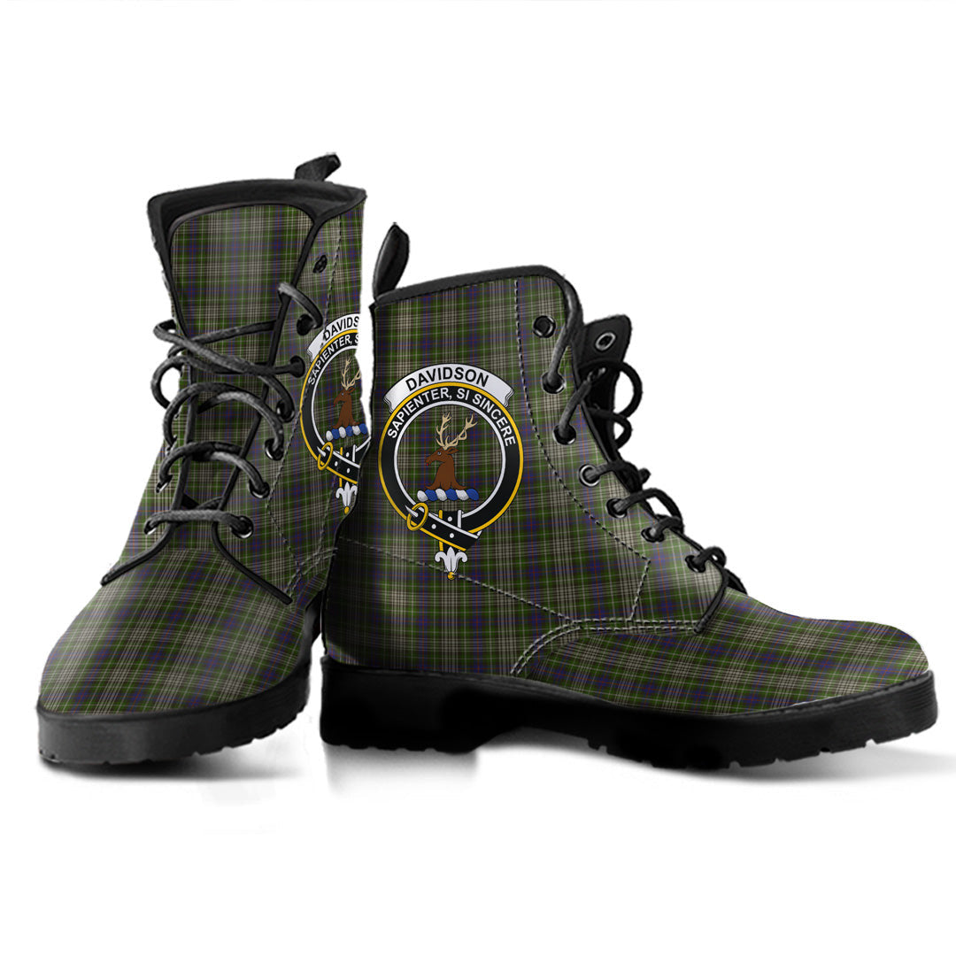 Davidson Tulloch Dress Tartan Crest Leather Boots