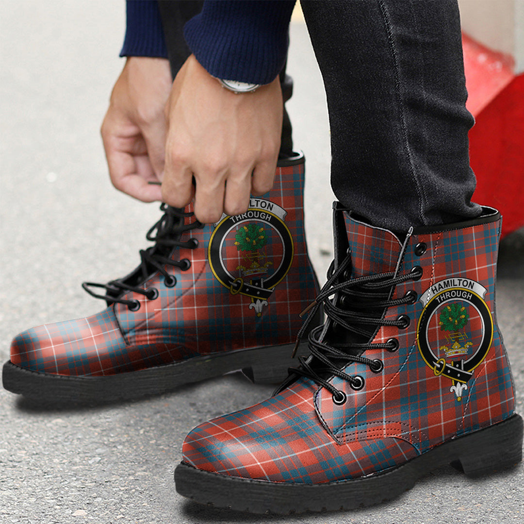 Hamilton Ancient Tartan Crest Leather Boots