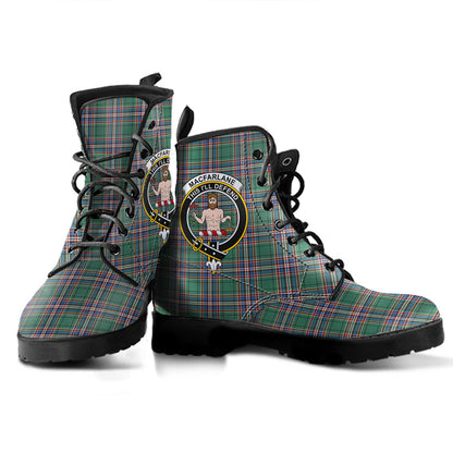 MacFarlane Hunting Ancient Tartan Crest Leather Boots