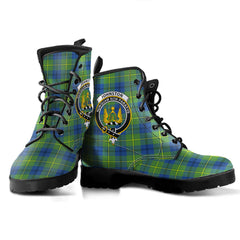 Johnston Ancient Tartan Crest Leather Boots