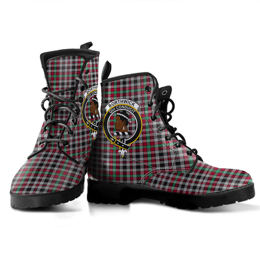 Borthwick Ancient Tartan Crest Leather Boots