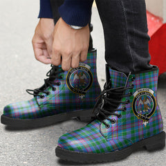 Ralston Tartan Crest Leather Boots