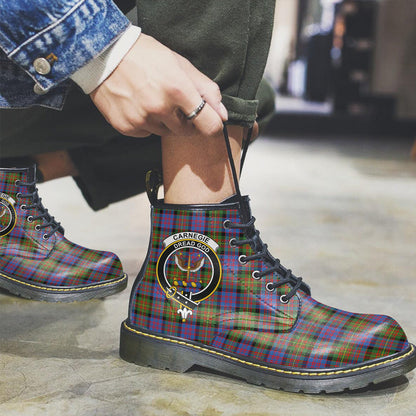 Carnegie Ancient Tartan Crest Leather Boots