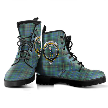 MacInnes Ancient Tartan Crest Leather Boots