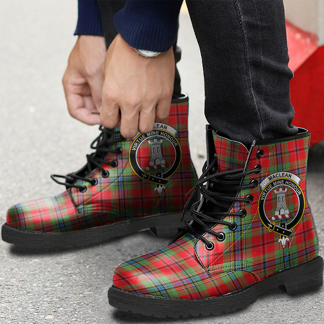 MacLean of Duart Modern Tartan Crest Leather Boots