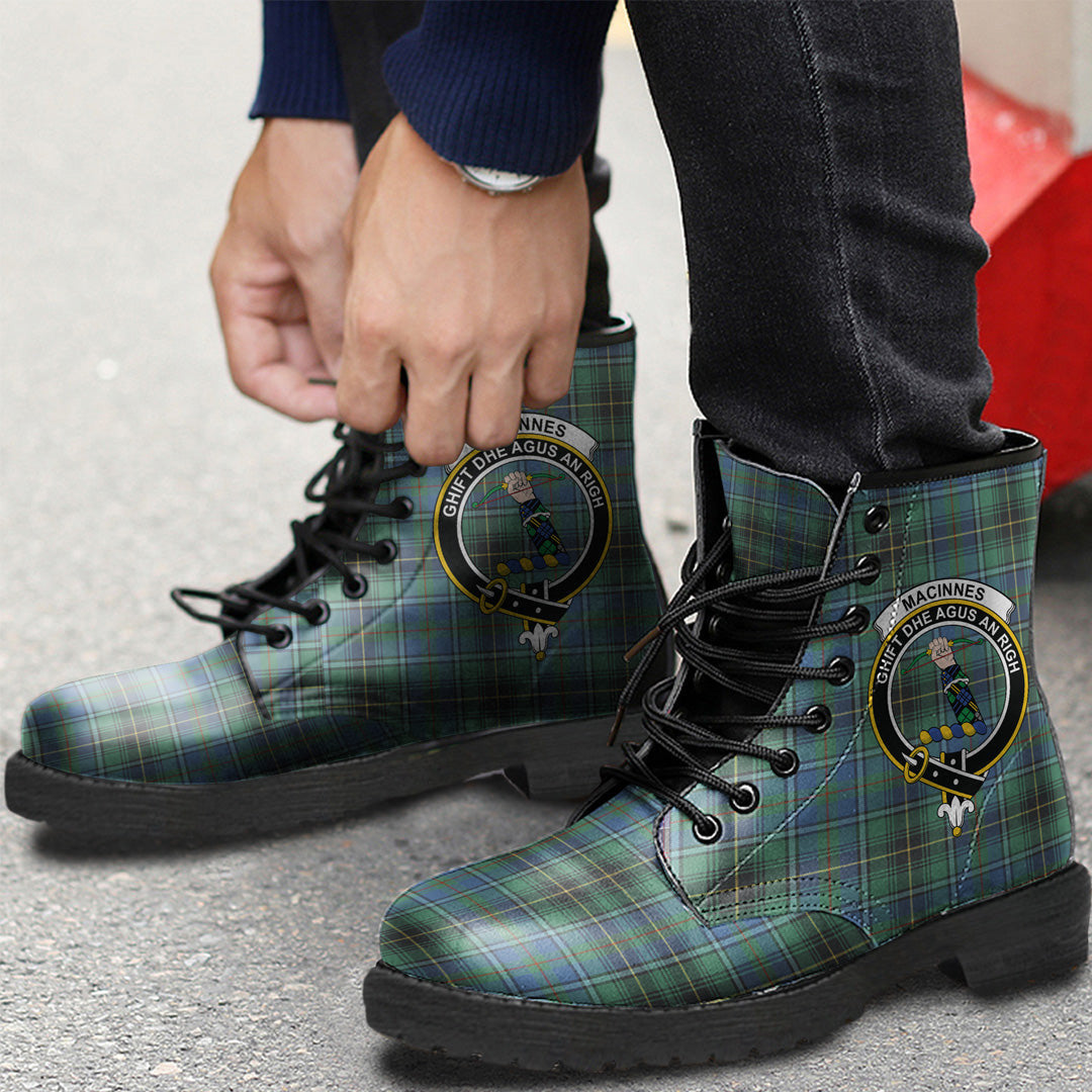 MacInnes Ancient Tartan Crest Leather Boots