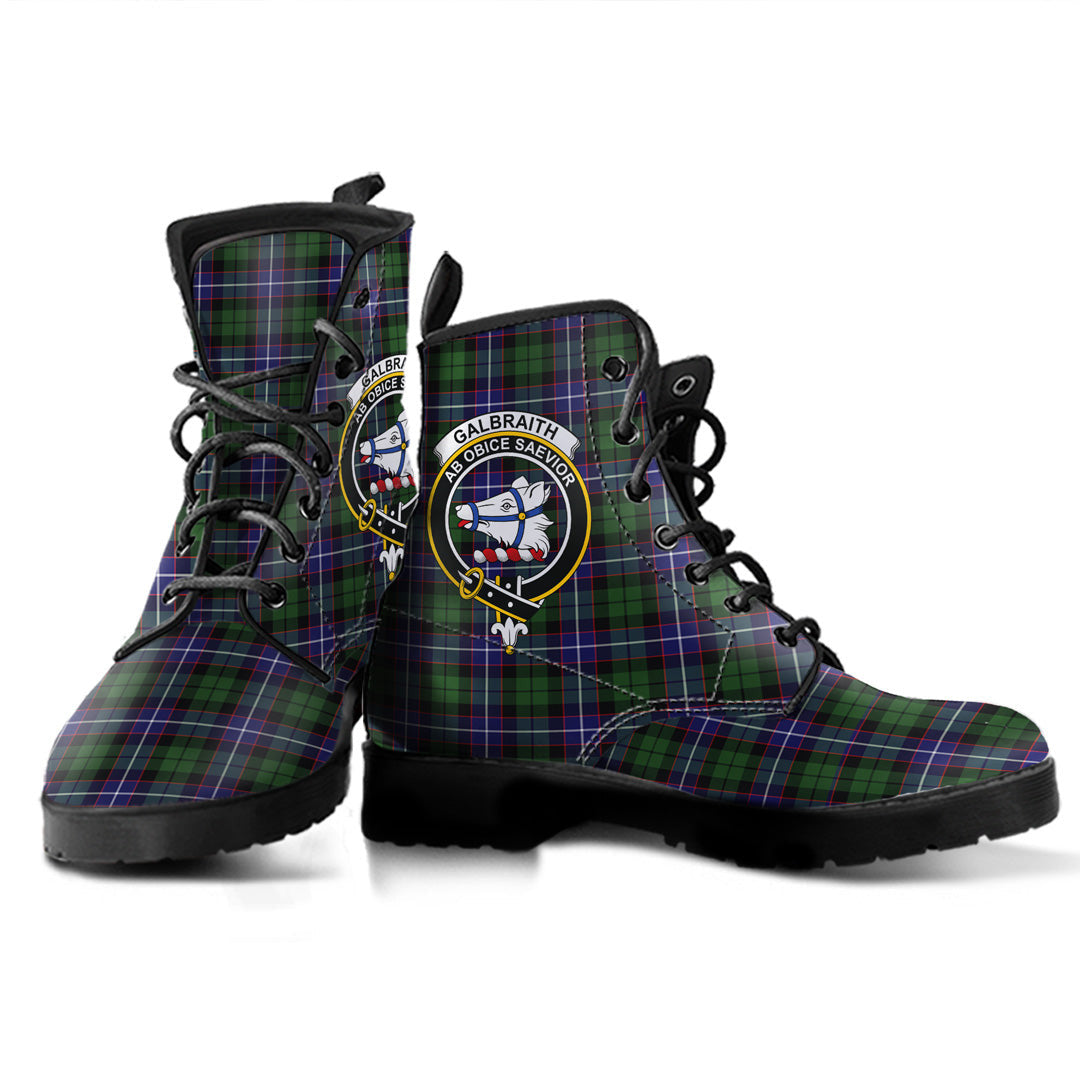 Galbraith Modern Tartan Crest Leather Boots