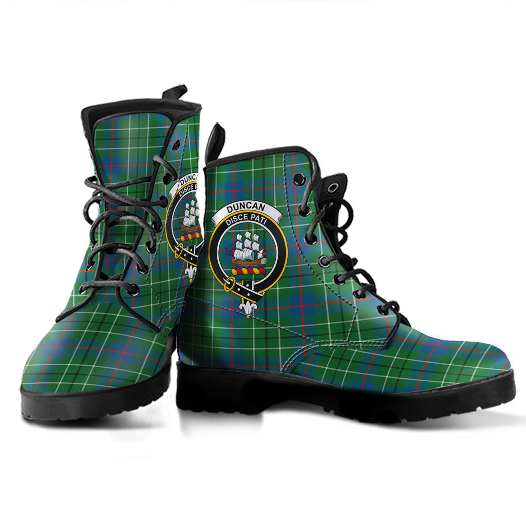 Duncan Ancient Tartan Crest Leather Boots