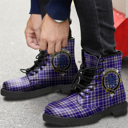 Ochterlony Tartan Crest Leather Boots