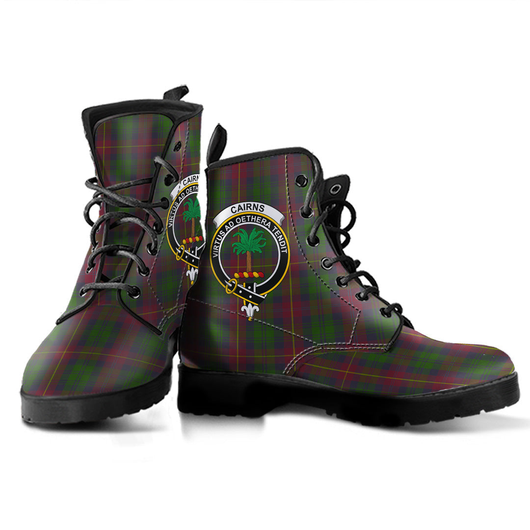 Cairns Tartan Crest Leather Boots