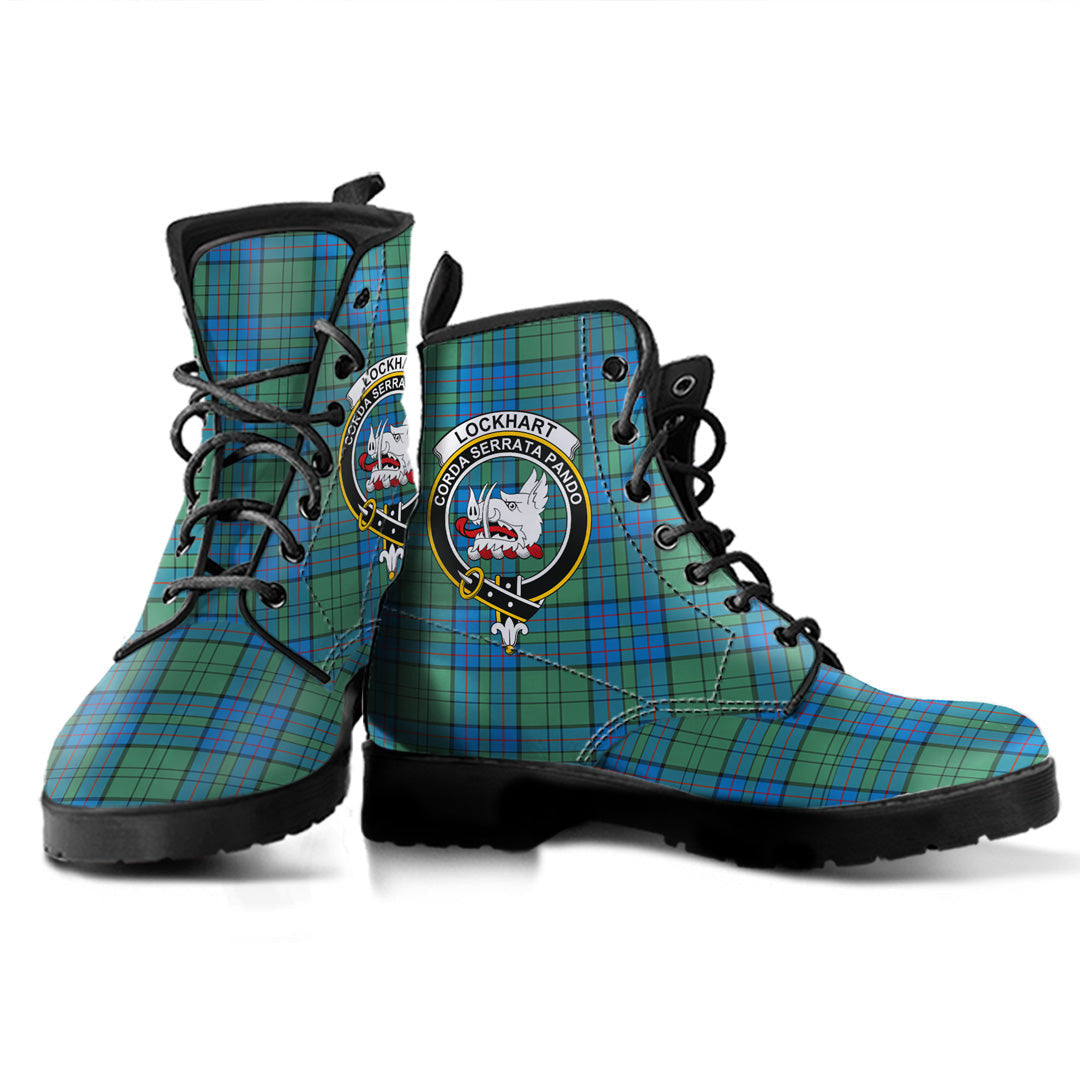 Lockhart Tartan Crest Leather Boots