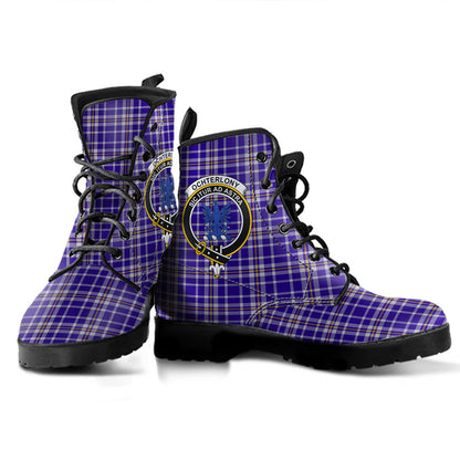 Ochterlony Tartan Crest Leather Boots