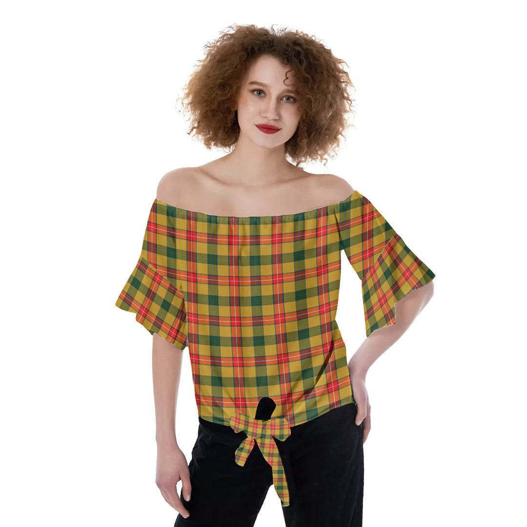 Baxter Tartan Plaid Off-Shoulder Blouse