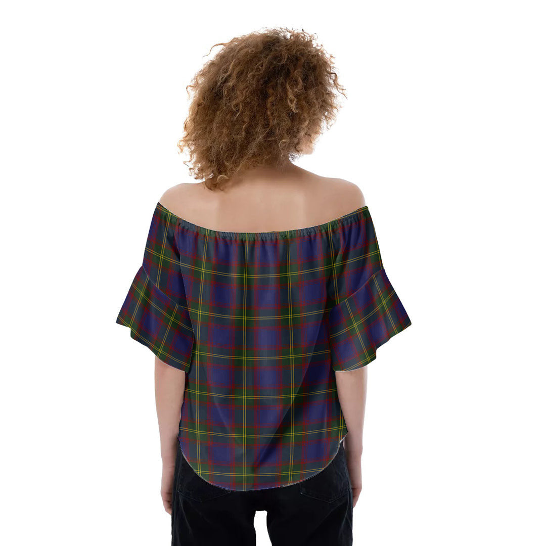 Durie Tartan Plaid Off-Shoulder Blouse