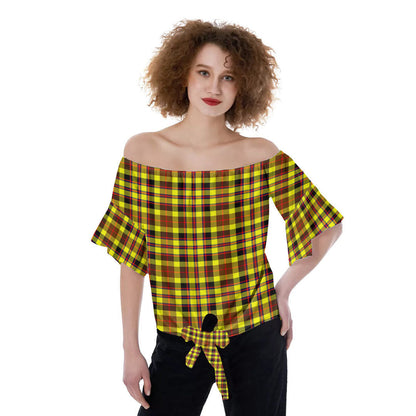 Jardine Tartan Plaid Off-Shoulder Blouse