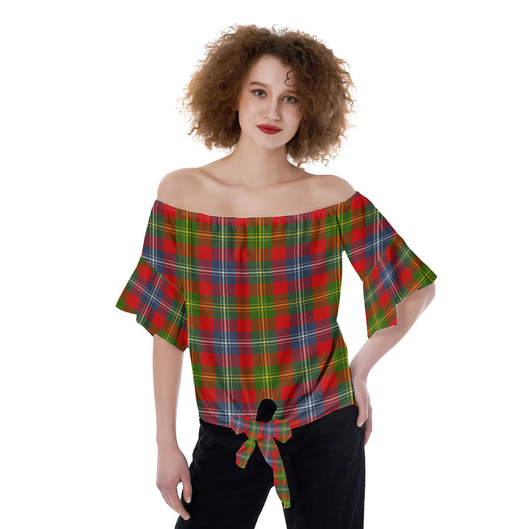 Forrester Tartan Plaid Off-Shoulder Blouse