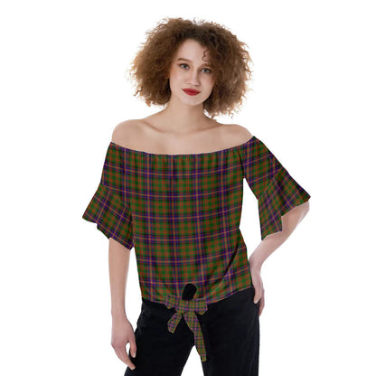 Cochrane Modern Tartan Plaid Off-Shoulder Blouse