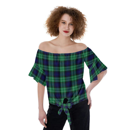 Abercrombie Tartan Plaid Off-Shoulder Blouse