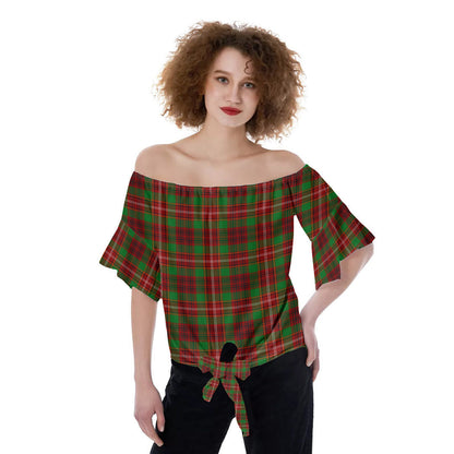 Ainslie Tartan Plaid Off-Shoulder Blouse