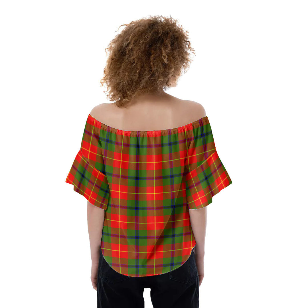Turnbull Dress Tartan Plaid Off-Shoulder Blouse