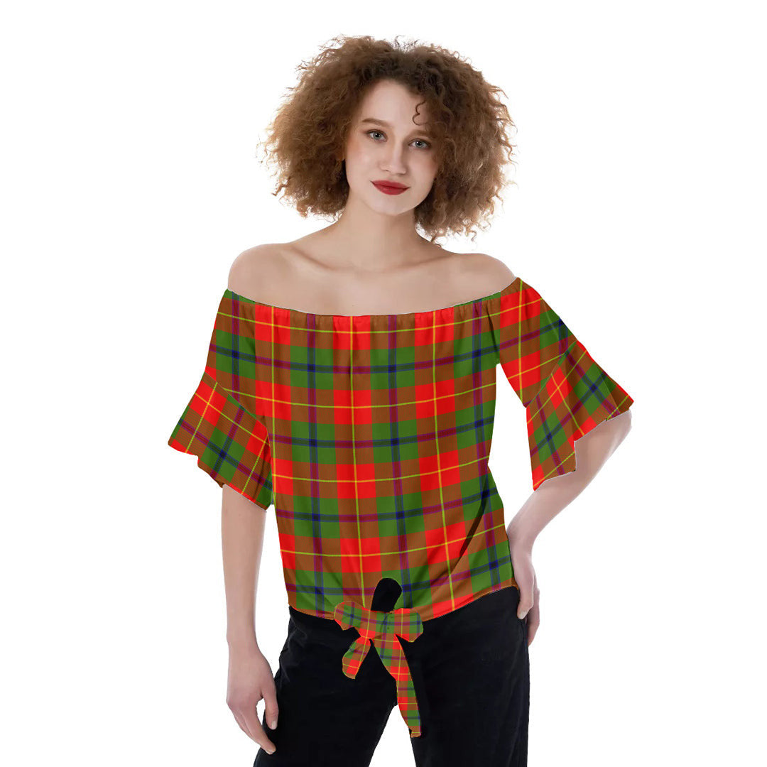 Turnbull Dress Tartan Plaid Off-Shoulder Blouse