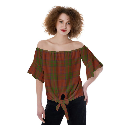 Drummond Tartan Plaid Tartan Plaid Off-Shoulder Blouse