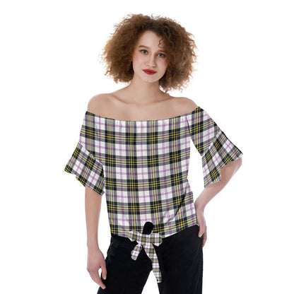 MacPherson Dress Modern Tartan Plaid Off-Shoulder Blouse