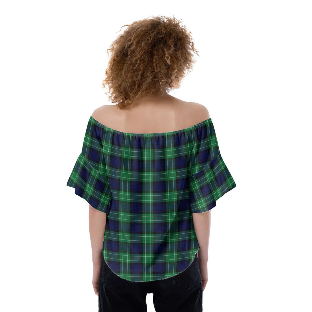 Abercrombie Tartan Crest Off-Shoulder Blouse