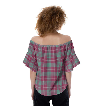 Crawford Ancient Tartan Crest Off-Shoulder Blouse