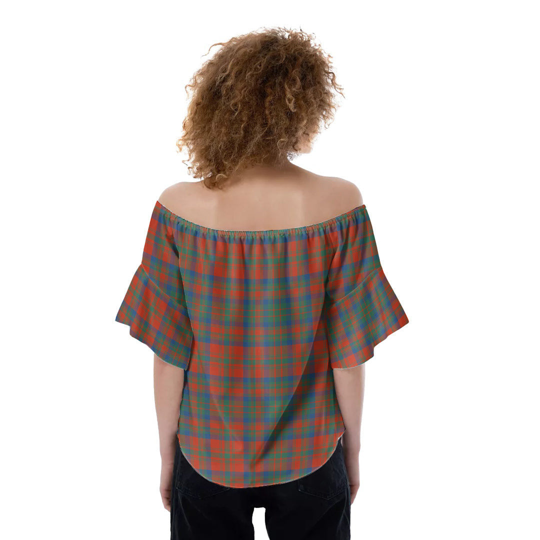 Matheson Ancient Tartan Crest Off-Shoulder Blouse